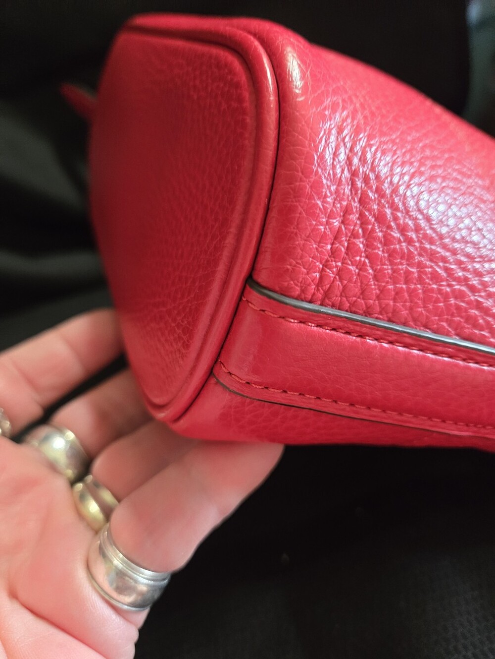 Coach Legacy Red Pebbled Leather Crossbody Bag EUC - Picture 10 of 11